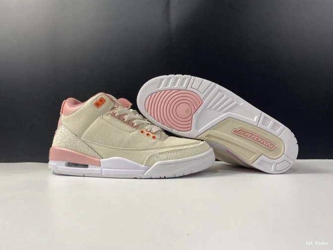 1st Kicks Pink 3 Jordan Retro CK9246-116 Air (W) Rust Sail 0731